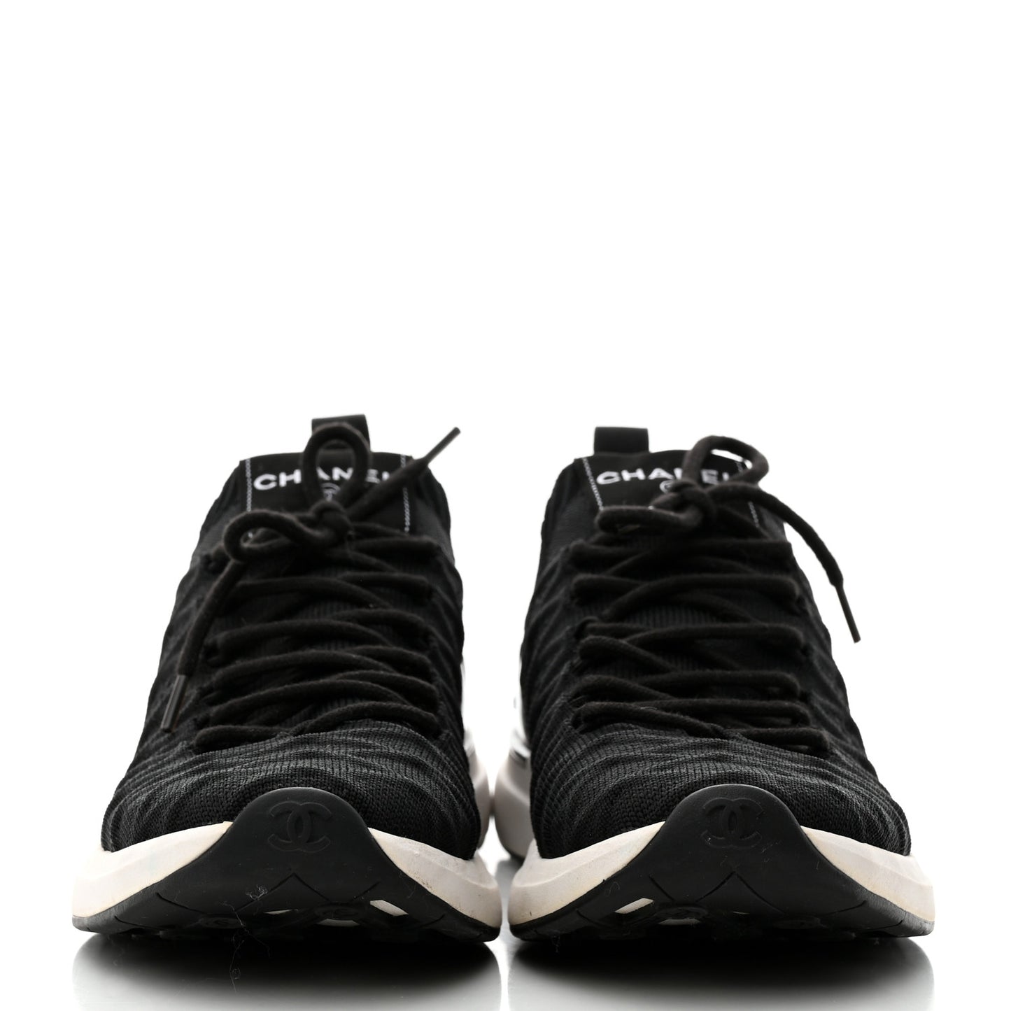 Fabric Logo Sneakers 38 Black