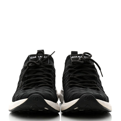 Chanel Fabric Logo Sneakers 38 Black 2 of 9
