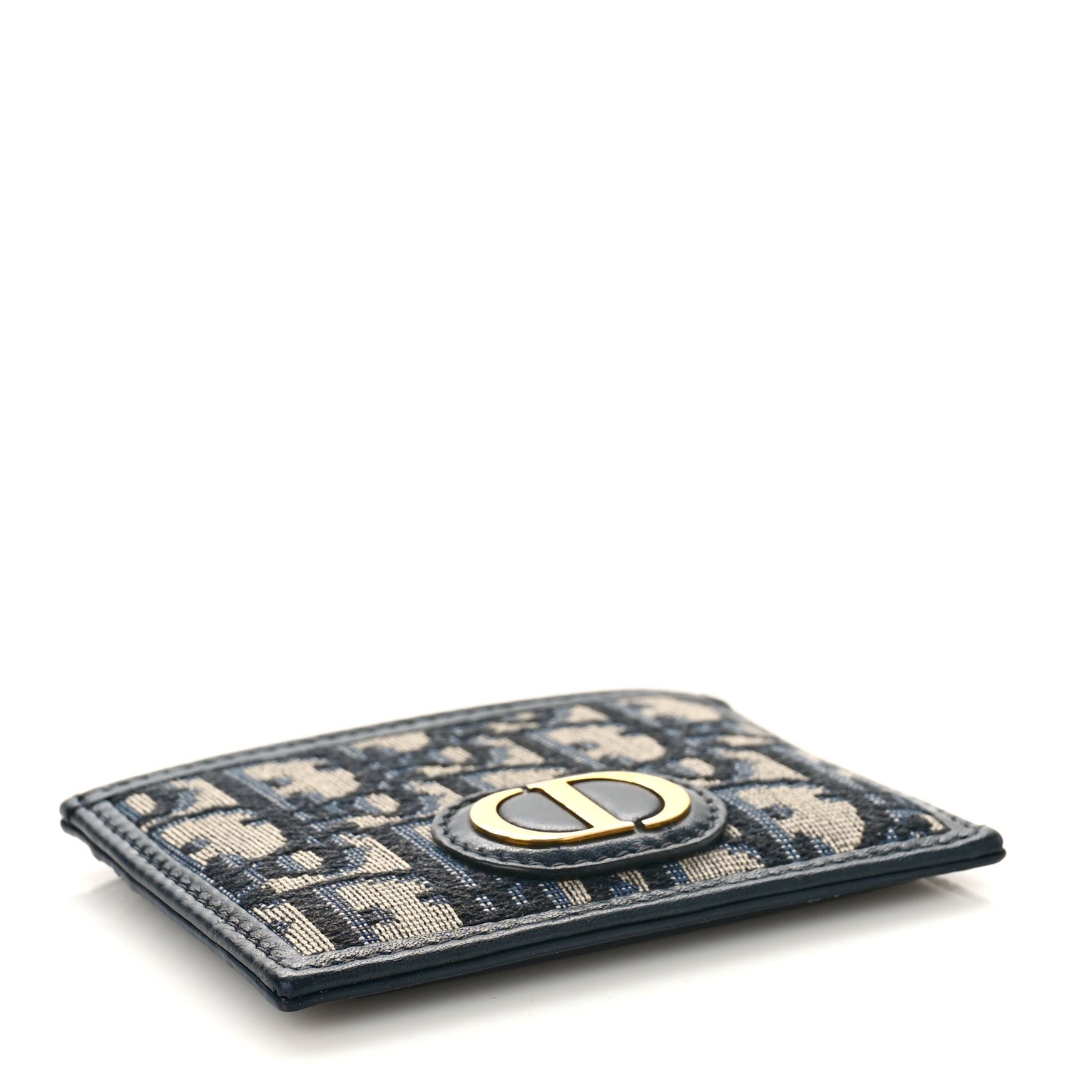 Christian Dior Oblique Calfskin Card Holder Black 4 of 7