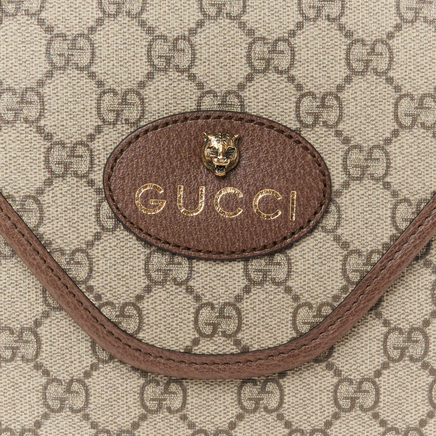 Gucci GG Supreme Monogram Web Medium Neo Vintage Flap Messenger Bag Beige New Acero 8 of 10