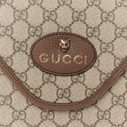 Gucci GG Supreme Monogram Web Medium Neo Vintage Flap Messenger Bag Beige New Acero 8 of 10