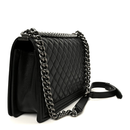 Chanel Calfskin Quilted New Medium Boy Flap Black 3 of 11