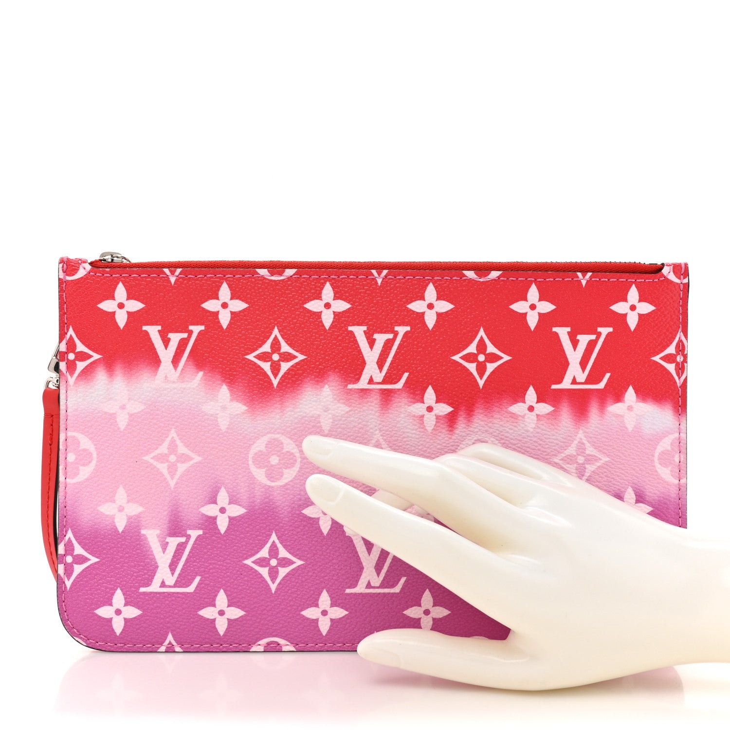 Louis Vuitton Monogram Escale Neverfull MM GM Pochette Rouge 2 of 6