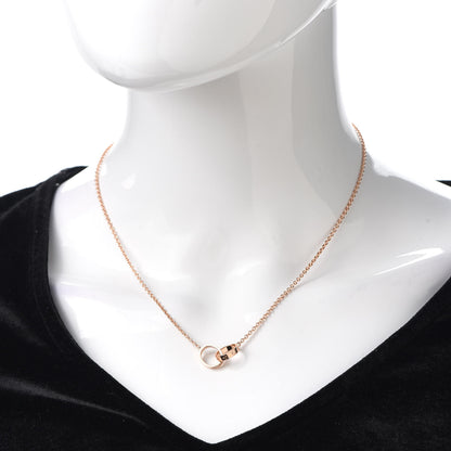Cartier 18K Pink Gold Interlocking LOVE Necklace 2 of 6