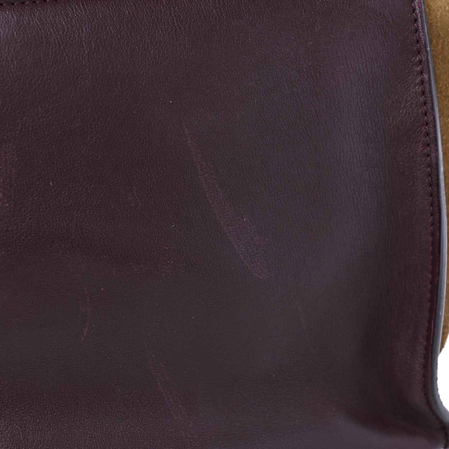 Calfskin Suede Tri-Color Medium Trapeze Burgundy