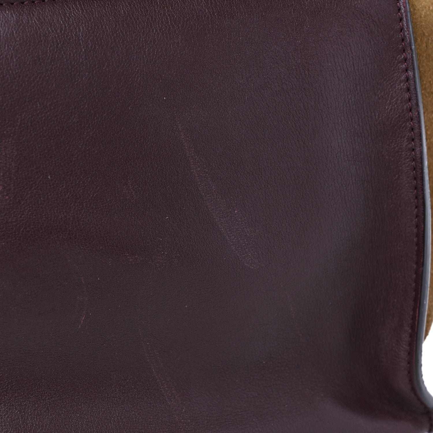 Celine Calfskin Suede Tri-Color Medium Trapeze Burgundy 12 of 15