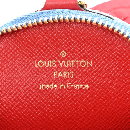 Louis Vuitton Denim Damier Monogram Patchwork Multi Pochette Accessories Blue Rouge 9 of 13