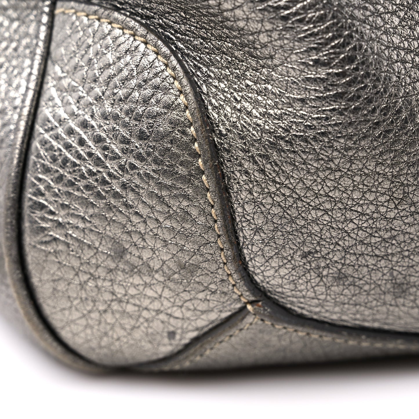 Metallic Vitello Daino Tote