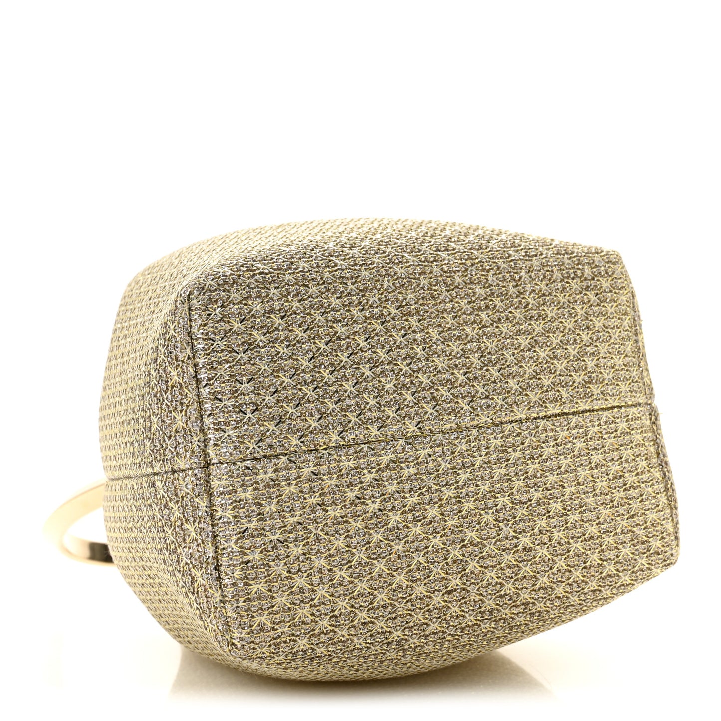 Metallic Woven Bon Bon Bag Champagne