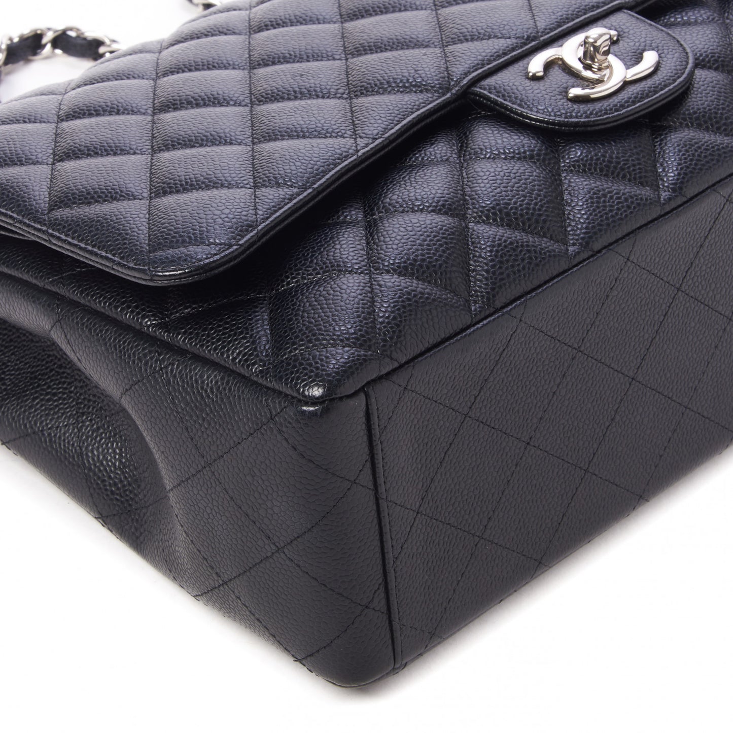 Caviar Quilted Maxi Double Flap Black