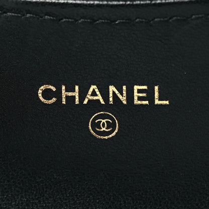 Chanel Lambskin Quilted Flap Card Holder On Chain Black 6 of 11