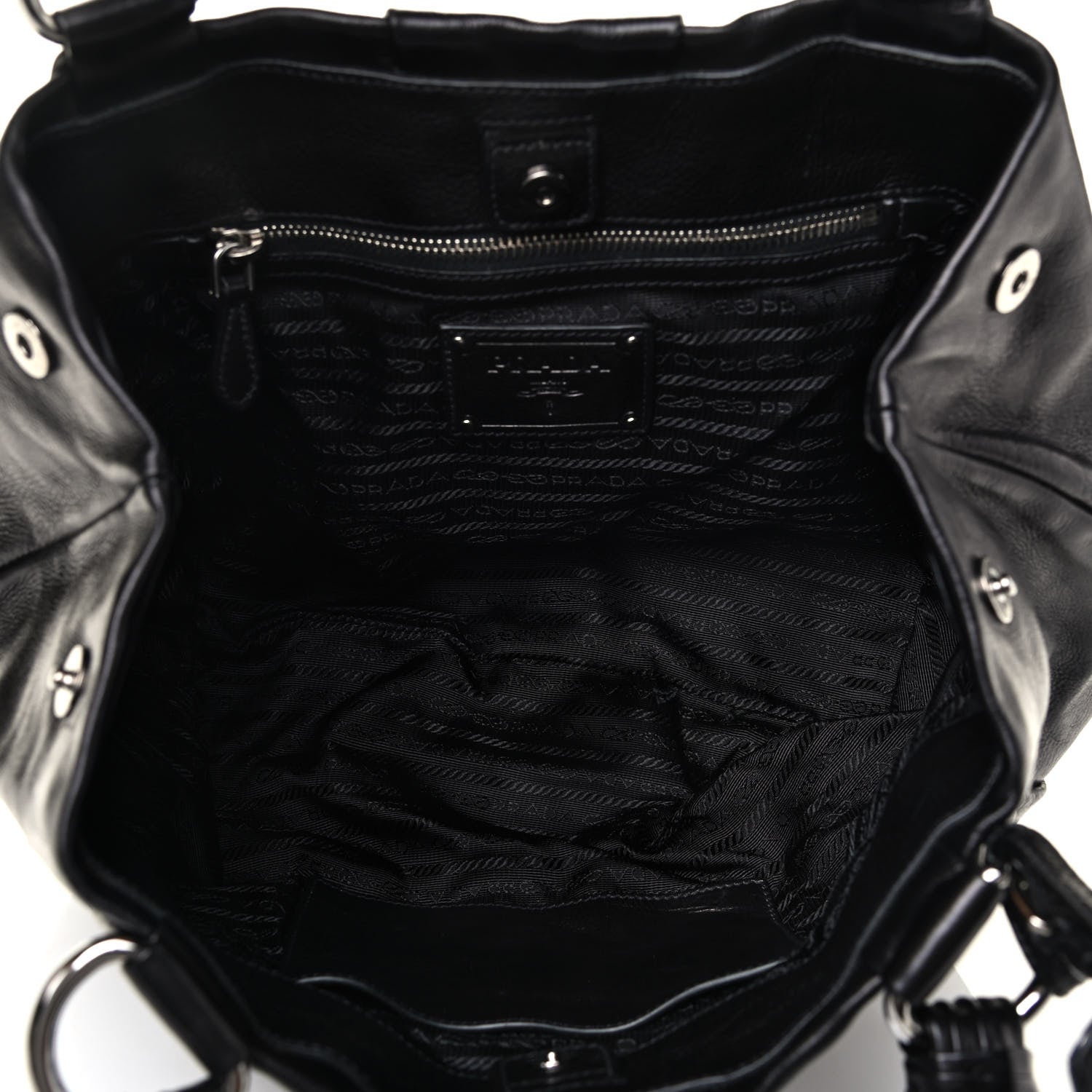 Prada Cervo Antik Tote Black 4 of 4
