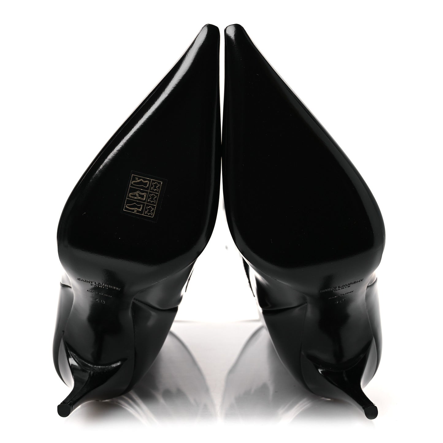 Glazed Calfskin Vendome 110 Boots 40 Black