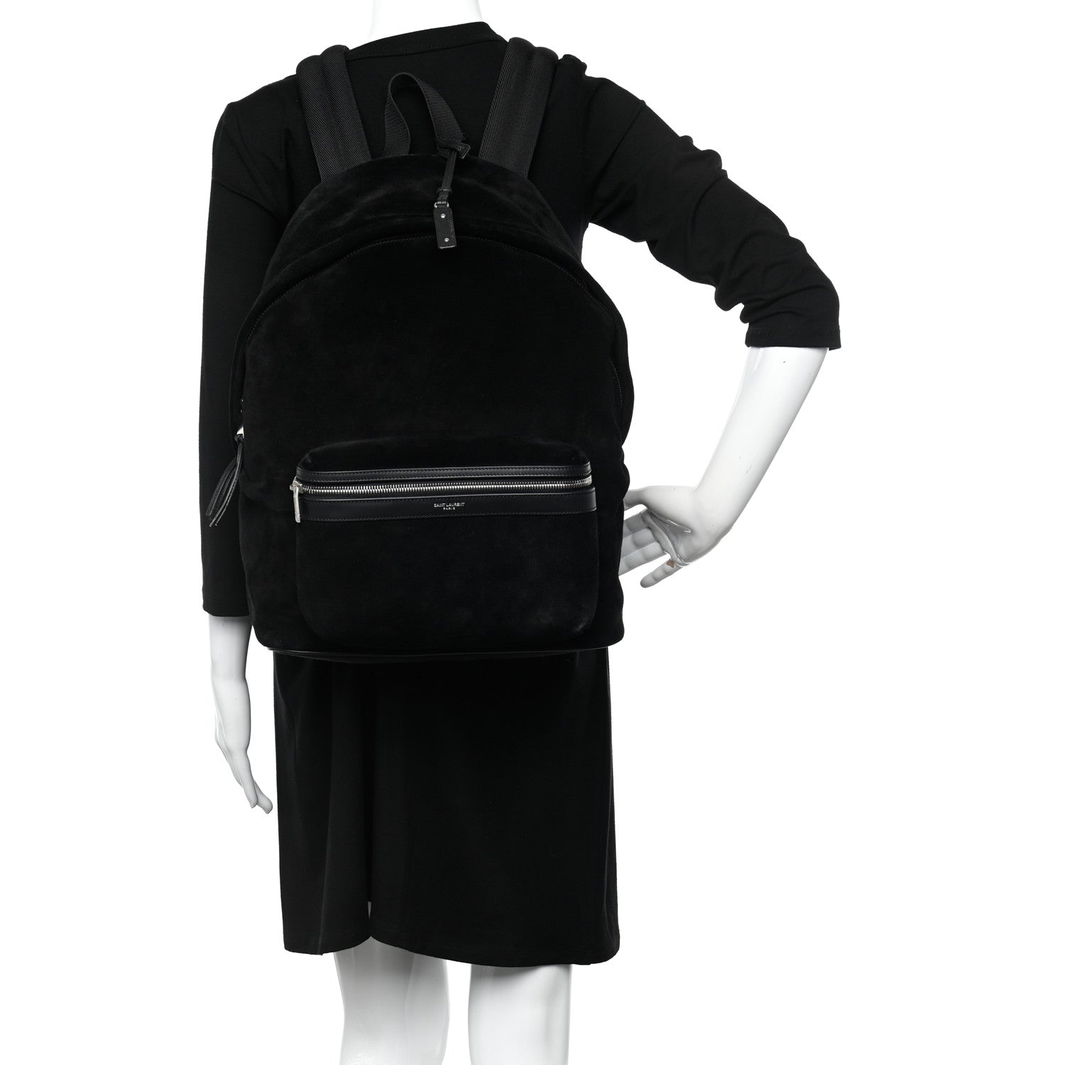 Saint Laurent Suede City Backpack Black 2 of 11