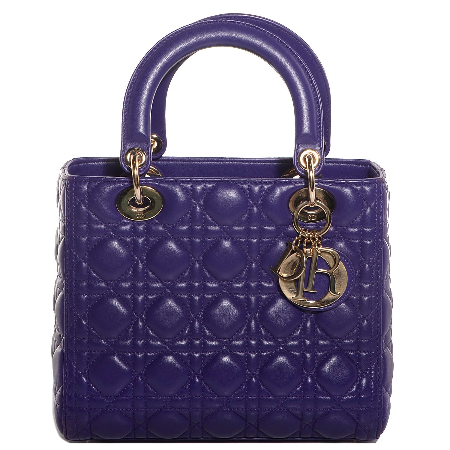 Christian Dior Lambskin Cannage Medium Lady Dior Purple 1 of 8