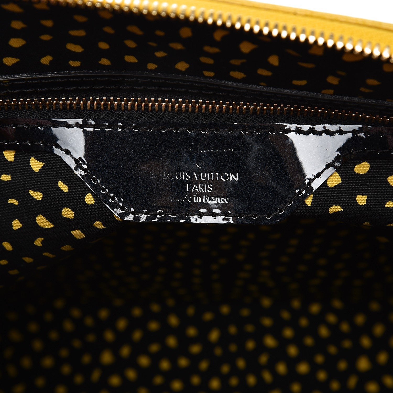 Louis Vuitton Vernis Kusama Infinity Dots Lockit MM Yellow 6 of 10