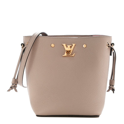 Louis Vuitton Calfskin Nano Lockme Bucket Greige 1 of 9