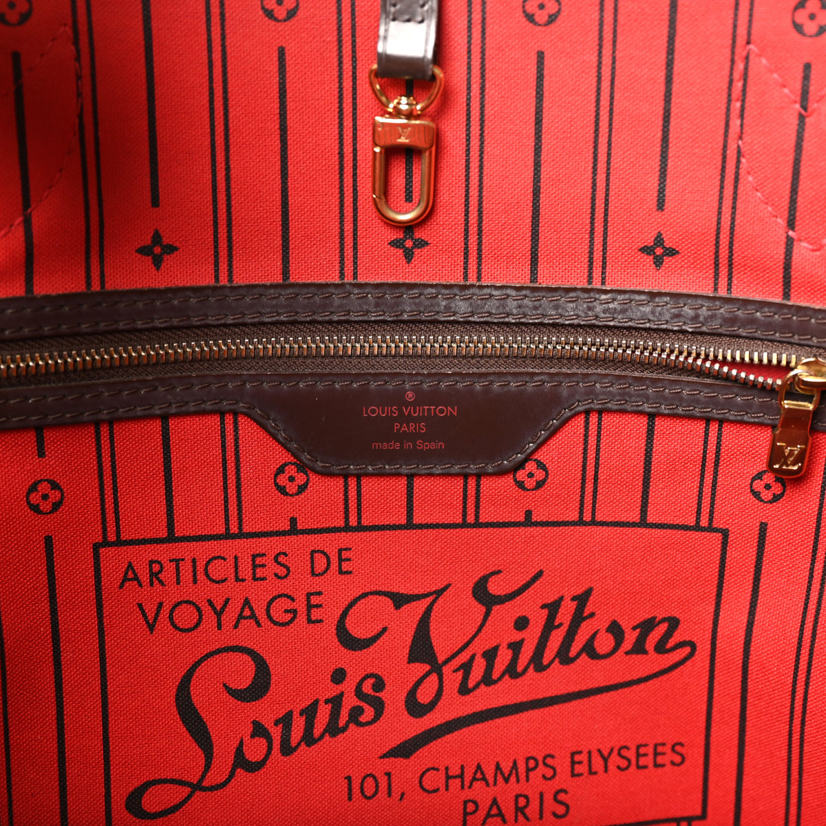 Louis Vuitton Damier Ebene Neverfull MM 6 of 10