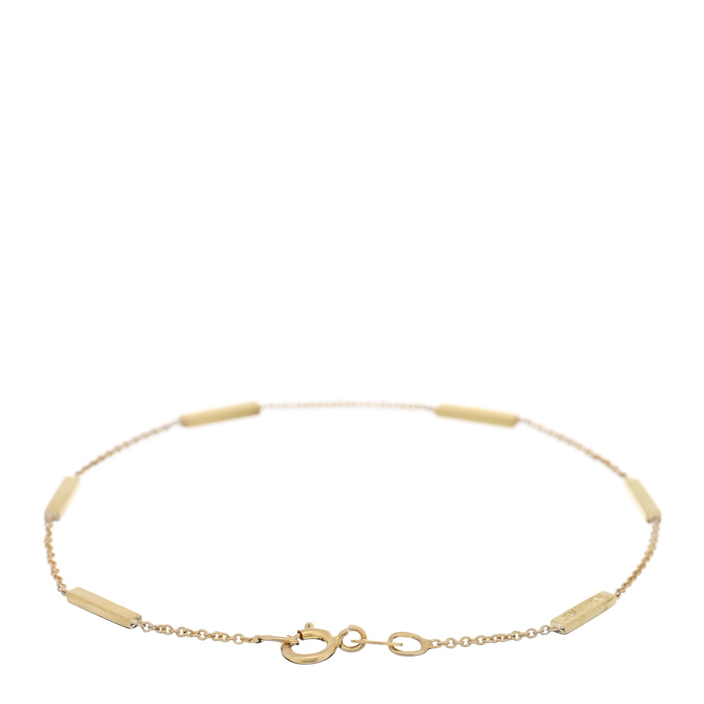 18K Yellow Gold Bar by the Inch Bracelet