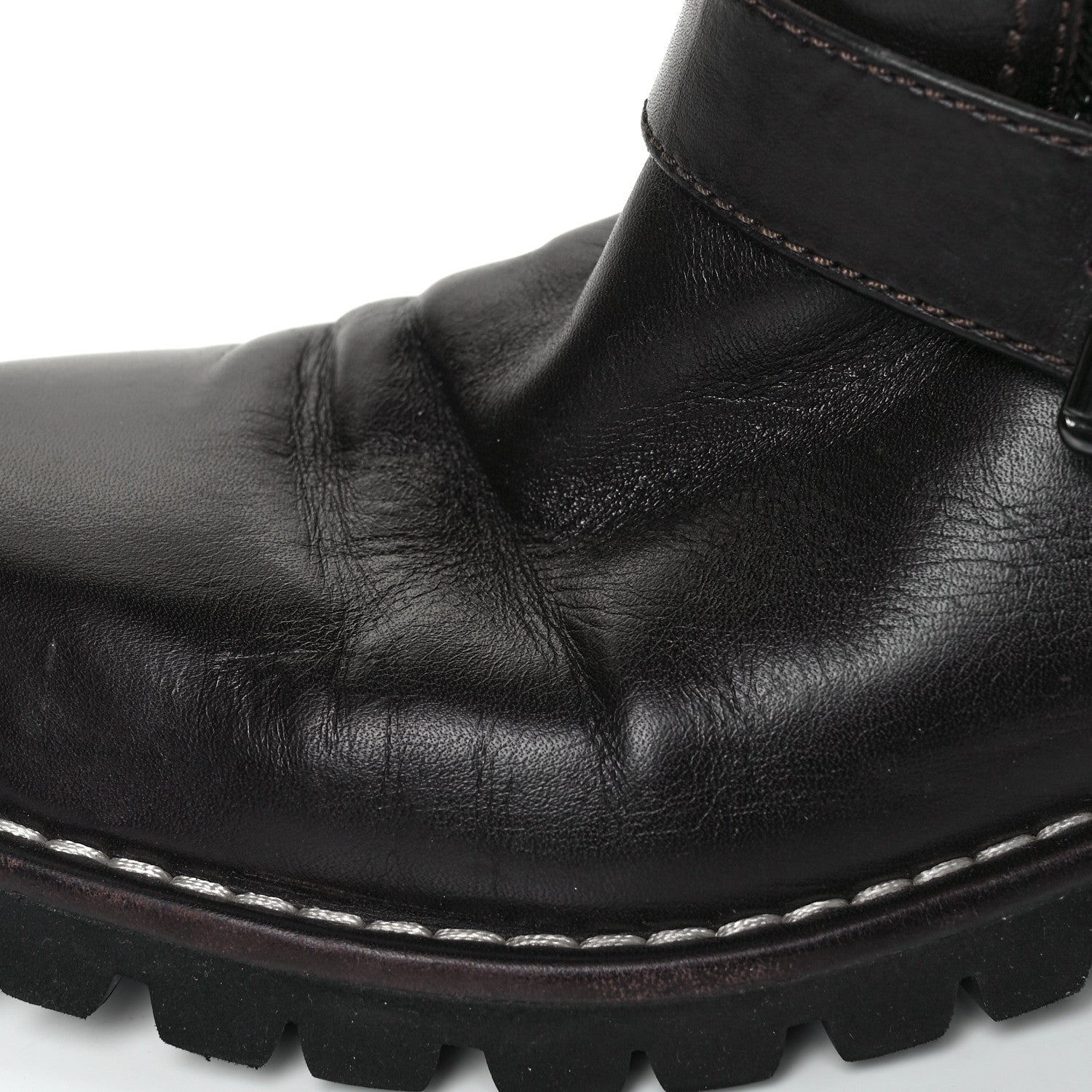 Chanel Calfskin Quilted Biker Boots 39 Brown 9 of 9