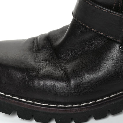 Chanel Calfskin Quilted Biker Boots 39 Brown 9 of 9