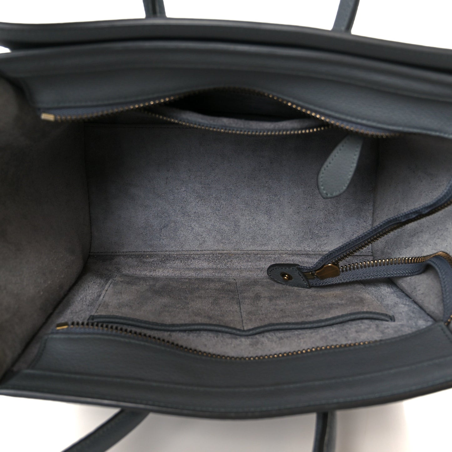Baby Drummed Calfskin Micro Luggage Kohl