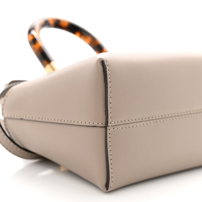 Fendi Vitello King Plexiglass Logo Embossed Mini By The Way Top Handle Boston Bag Tortora 9 of 11