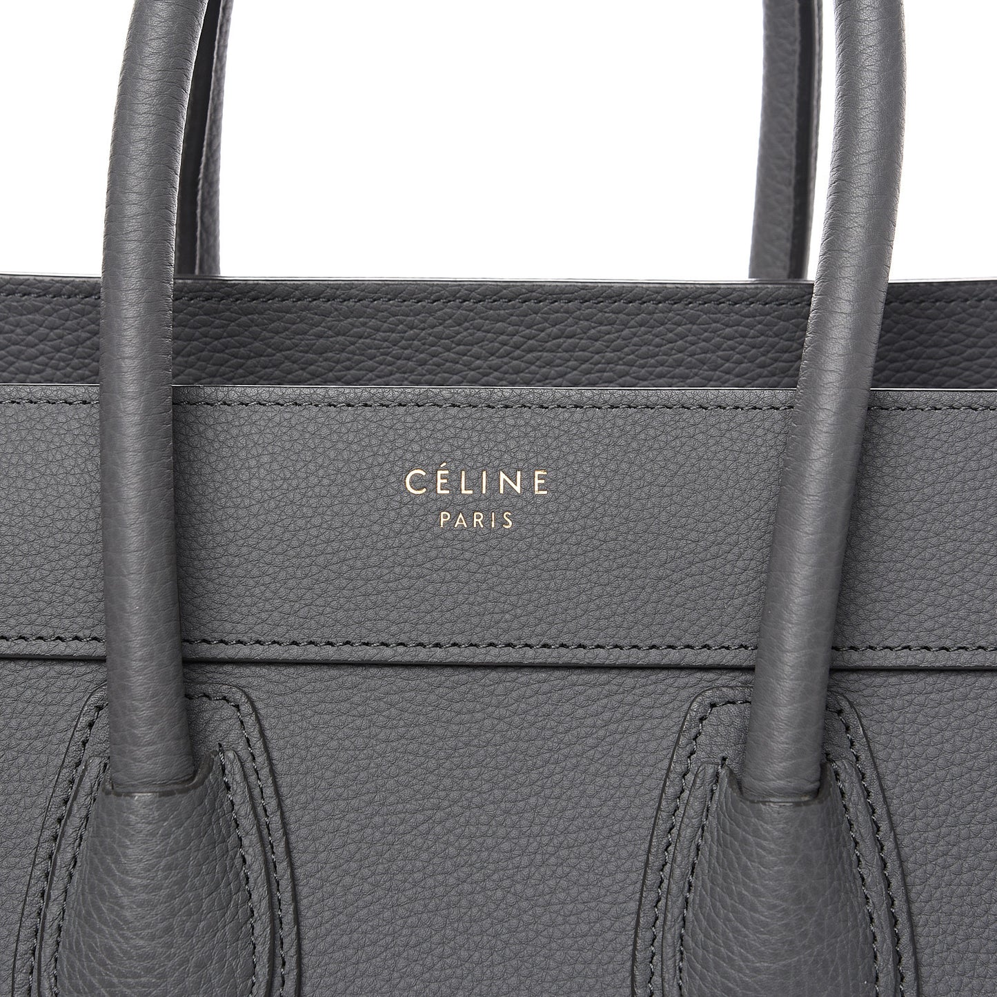 Baby Drummed Calfskin Micro Luggage Kohl