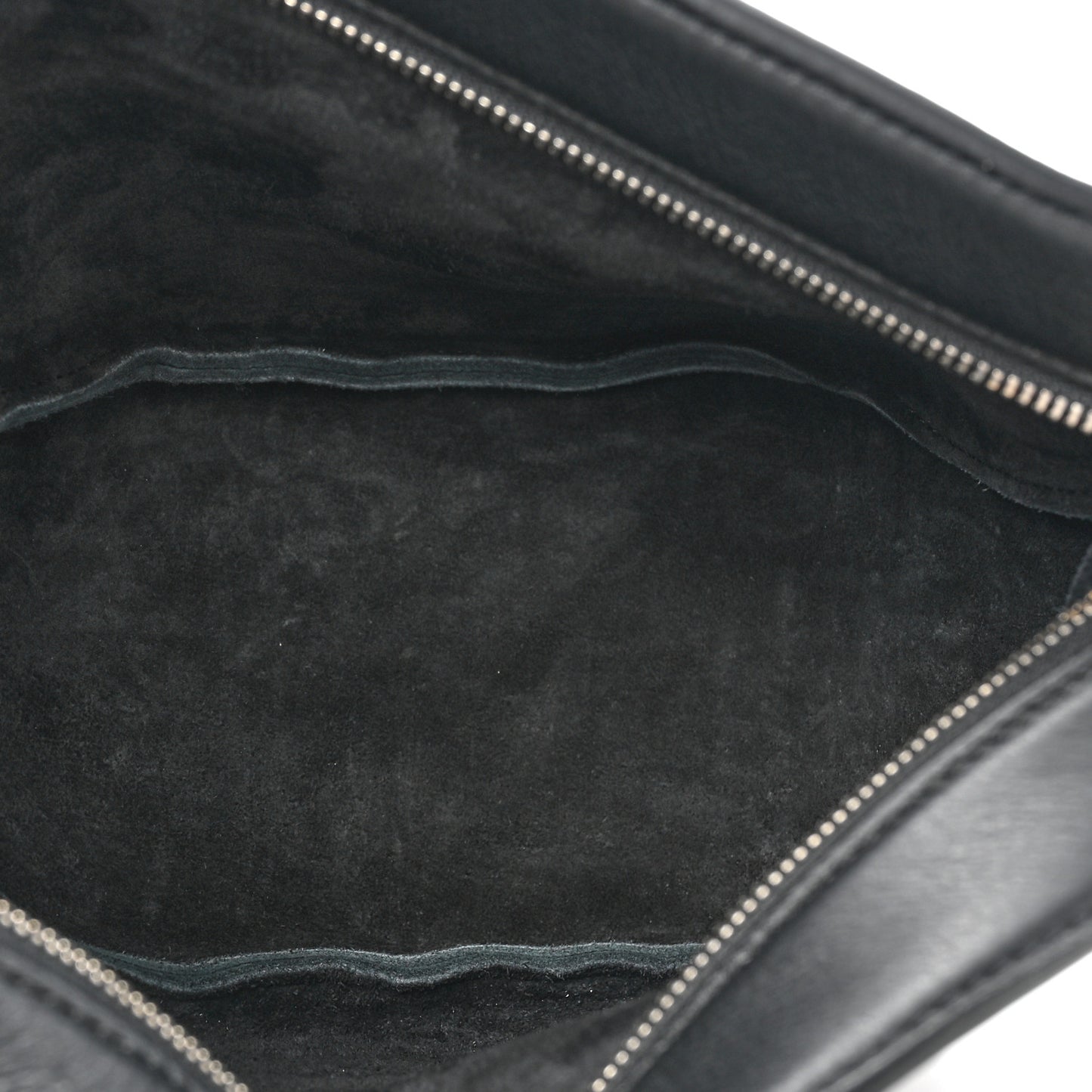 Grained Calfskin Small Slouchy Banana Bag Black