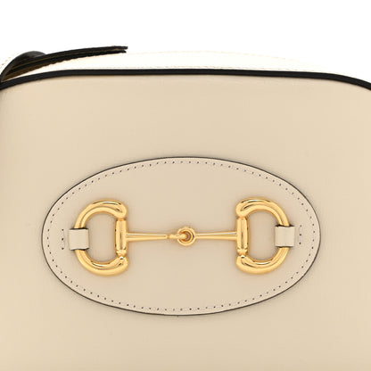 Gucci Azalea Calfskin Mini Horsebit 1955 Camera Shoulder Bag Mystic White 9 of 11