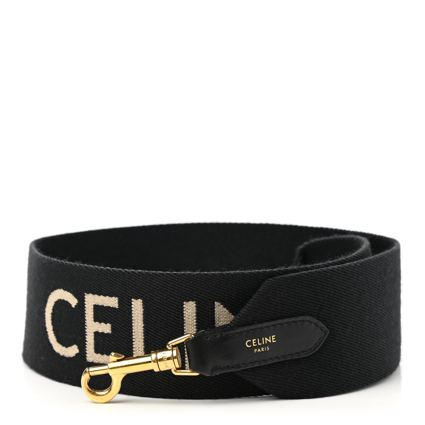 Jacquard Wool Logo Short Strap Black Beige