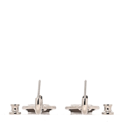 Hermes Palladium Swift Small Heritage Equestre Etrier Earrings Etoupe 3 of 5