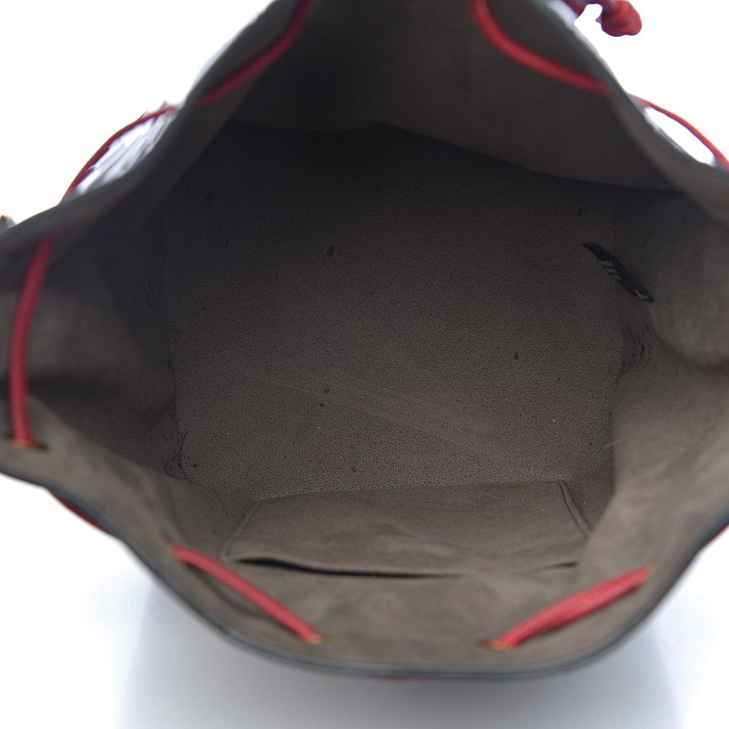 Vitello Grace F is Fendi Bi-Color FF 1974 Embossed Grande Mon Tresor Bucket Bag Maya Black Fragola