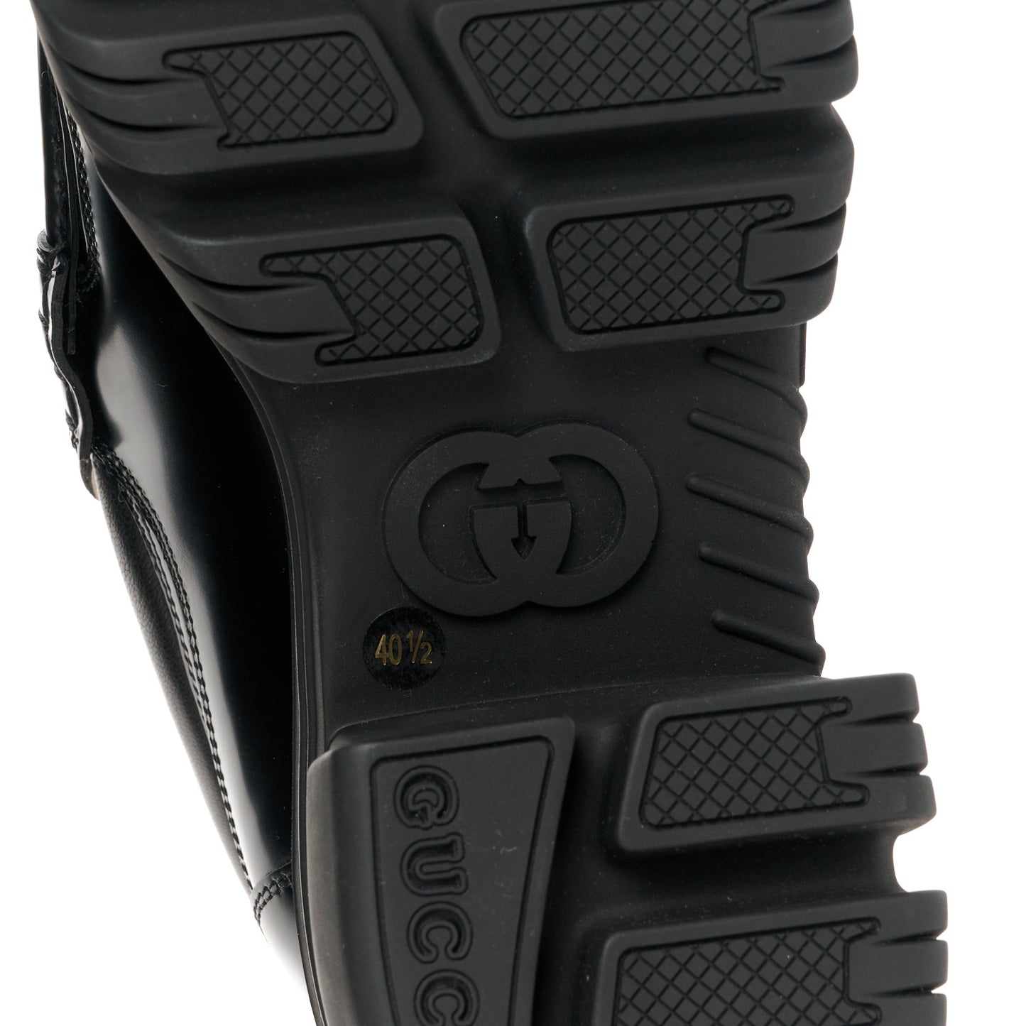 Magnum Calfskin Nappa Samoa Womens Horsebit Platform Chunky Lug Sole 40mm Loafers 40.5 Black