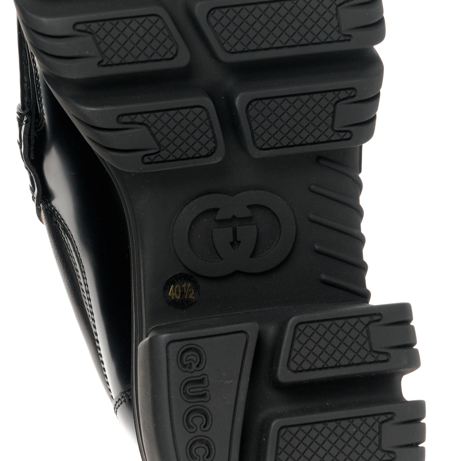Gucci Magnum Calfskin Nappa Samoa Womens Horsebit Platform Chunky Lug Sole 40mm Loafers 40.5 Black 7 of 11