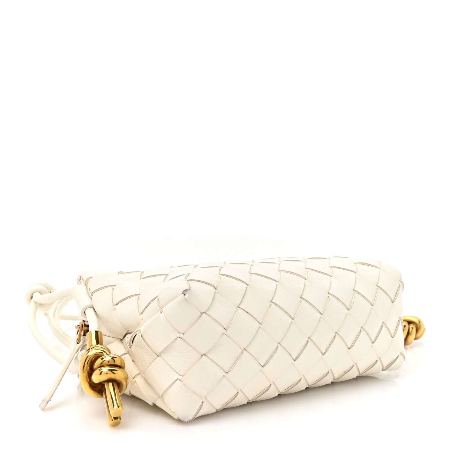 Bottega Veneta Polished Nappa Intrecciato Metal Knots Mini Loop Camera Bag Bone 4 of 9