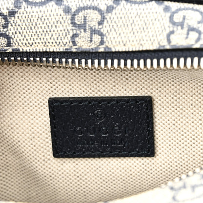 Gucci GG Supreme Monogram Textured Dollar Calfskin Mini Retro Interlocking G Shoulder Bag Beige Blue 6 of 10
