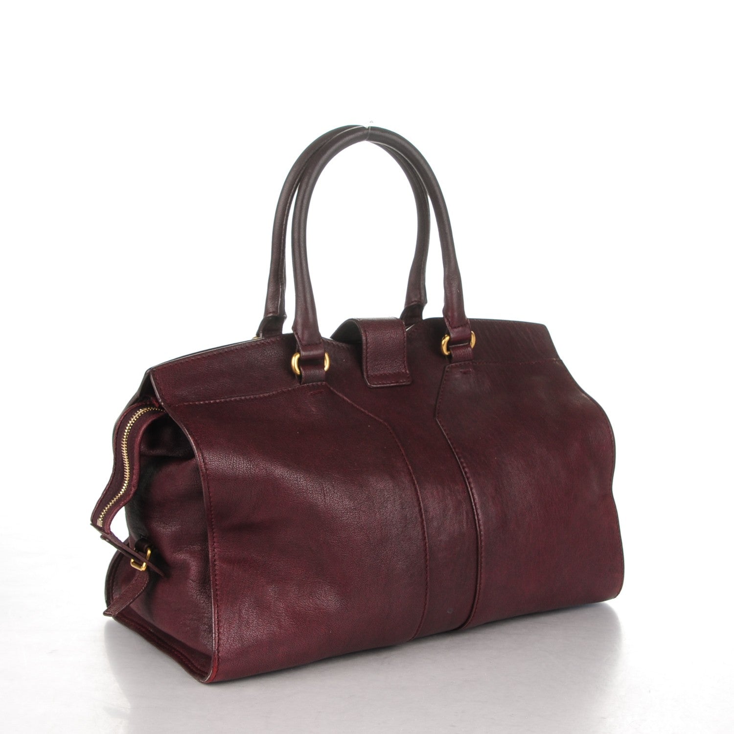 Saint Laurent Sheepskin Medium Cabas ChYc Plum 3 of 7