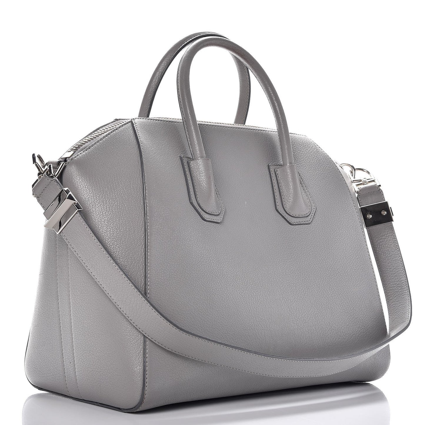 Sugar Goatskin Medium Antigona Pearl Grey