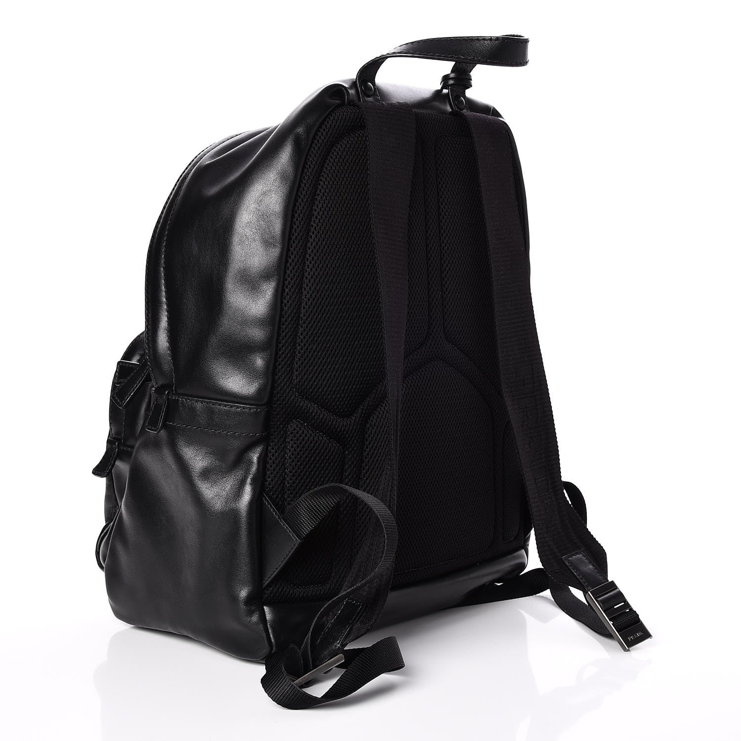 Prada Soft Calfskin Day Backpack Black 3 of 9