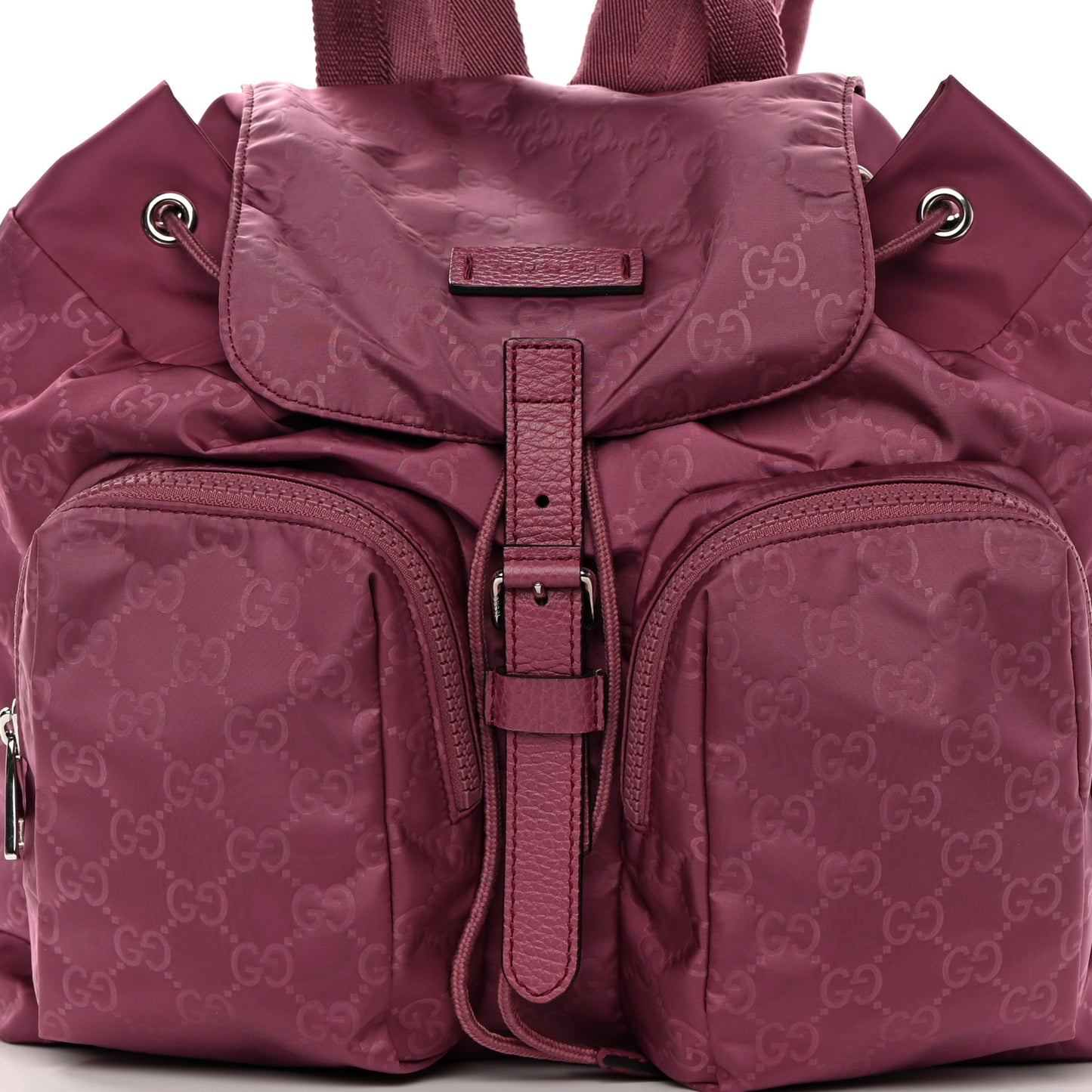 Nylon Monogram Small Single Buckle Backpack Pink