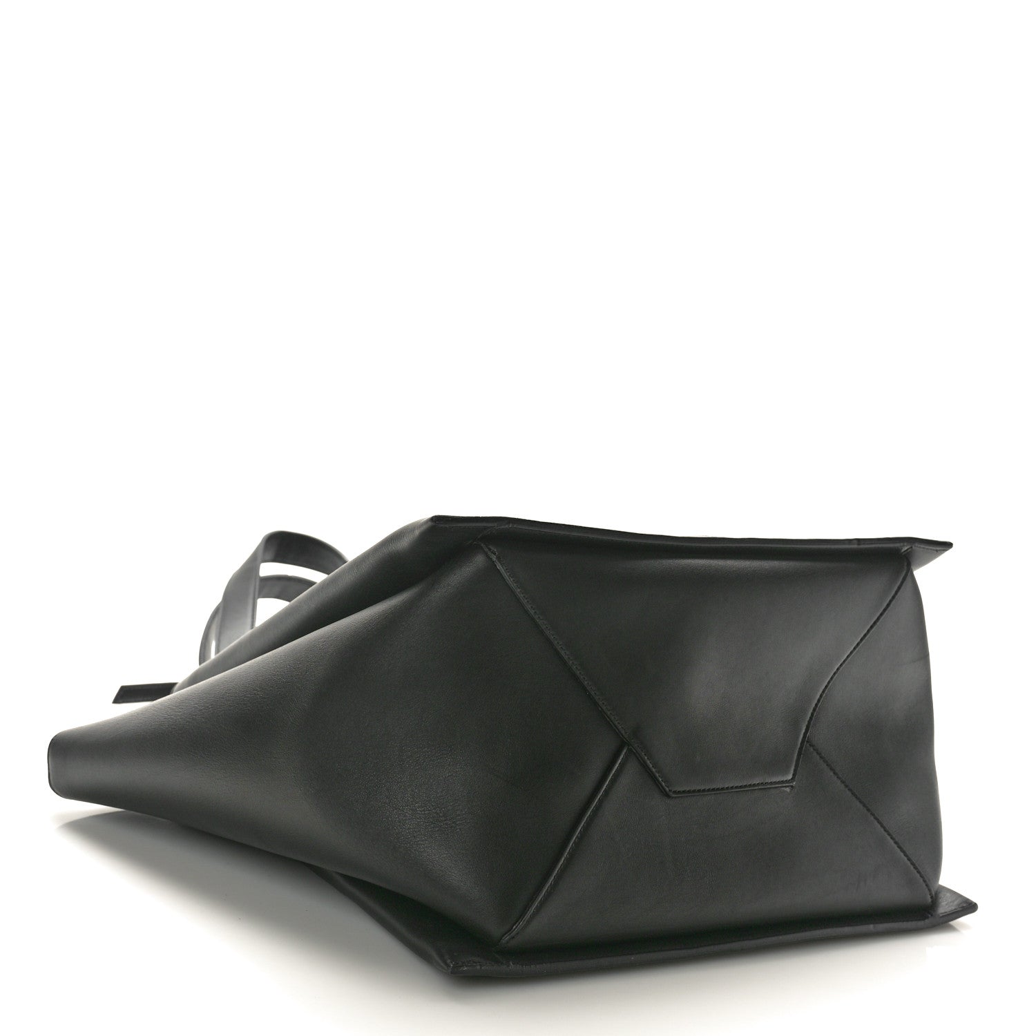 Celine Supple Natural Calfskin Vertical Tri-Fold Bag Black 5 of 11