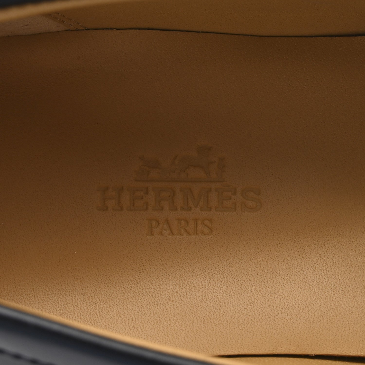Hermes Calfskin Womens Impact Loafers 37.5 Black 8 of 10