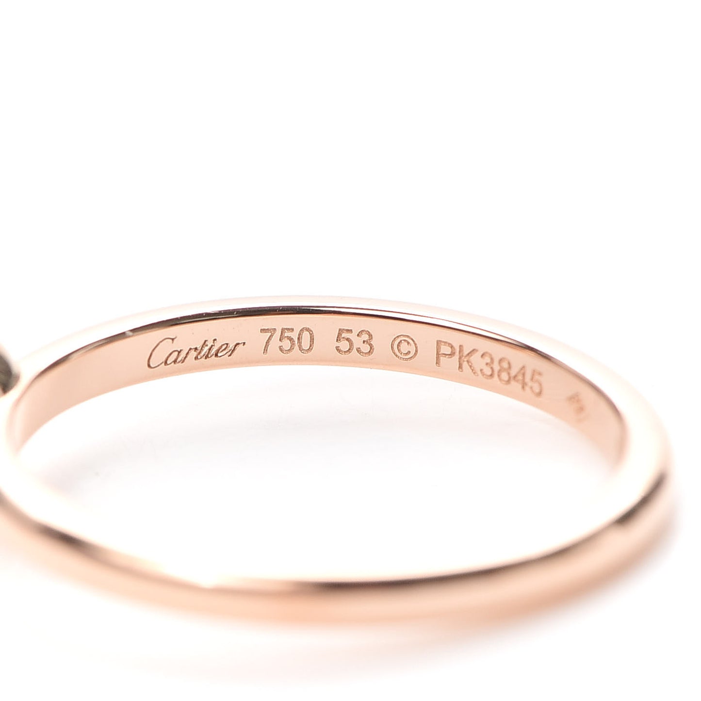 18K Pink Gold Diamond D'Amour Heart Ring 53 6.25