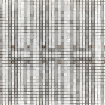 Hermes Porcelain Mosaique Au 24 Platine Square Plate N°2 5 of 5