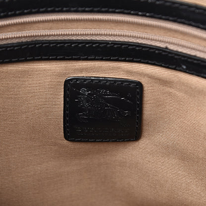 Burberry Patent Trim Nova Check Shopper Tote Black 6 of 16