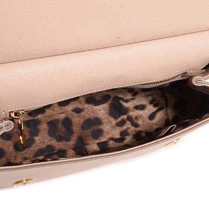 Dolce & Gabbana Dauphine Calfskin Medium Miss Sicily Satchel Beige Rose 5 of 8