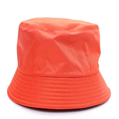 Prada Re-Nylon Metal Triangle Logo Womens Bucket Hat M Arancio 5 of 9