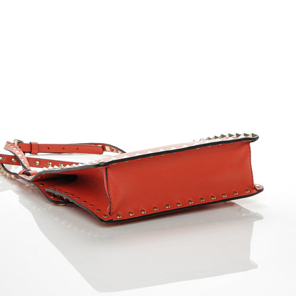 Valentino Garavani Calfskin Rockstud Crossbody Messenger Bag Deep Coral 4 of 7