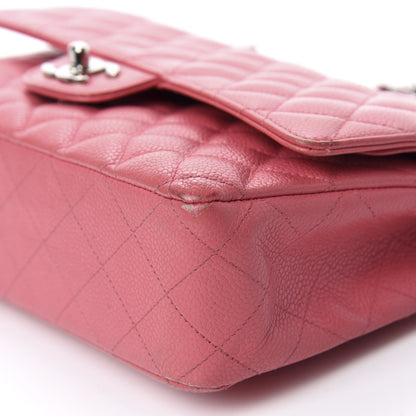 Chanel Caviar Quilted Medium Double Flap Dark Pink 7 of 14